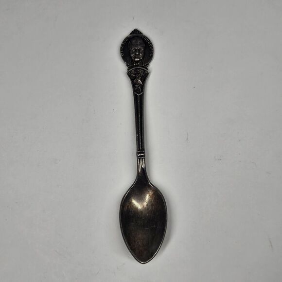 Winston Churchill Souvenir Spoon Vintage Birks Silverplate - Picture 1 of 6